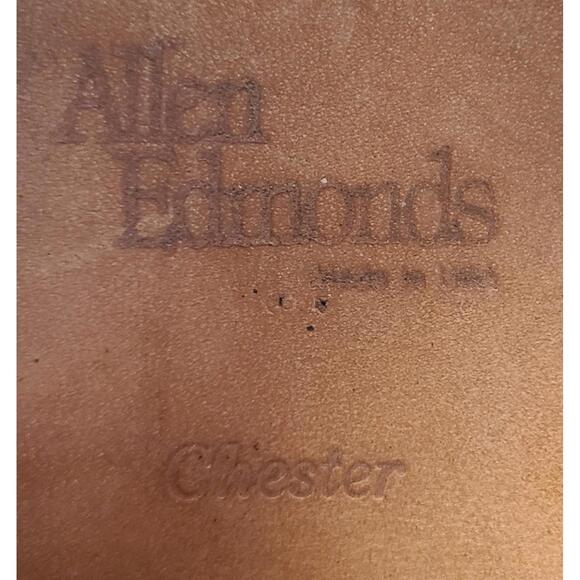 Allen Edmonds Chester Oxford Dress Shoes Mens Sz 7.5D Black Leather Wingtip GUC - Picture 10 of 12